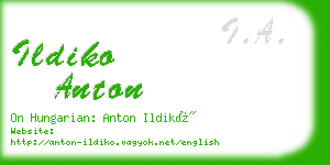 ildiko anton business card